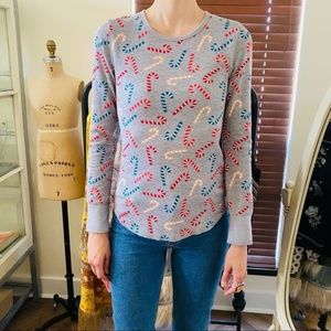 Old Navy Christmas Candy Cane Thermal Top